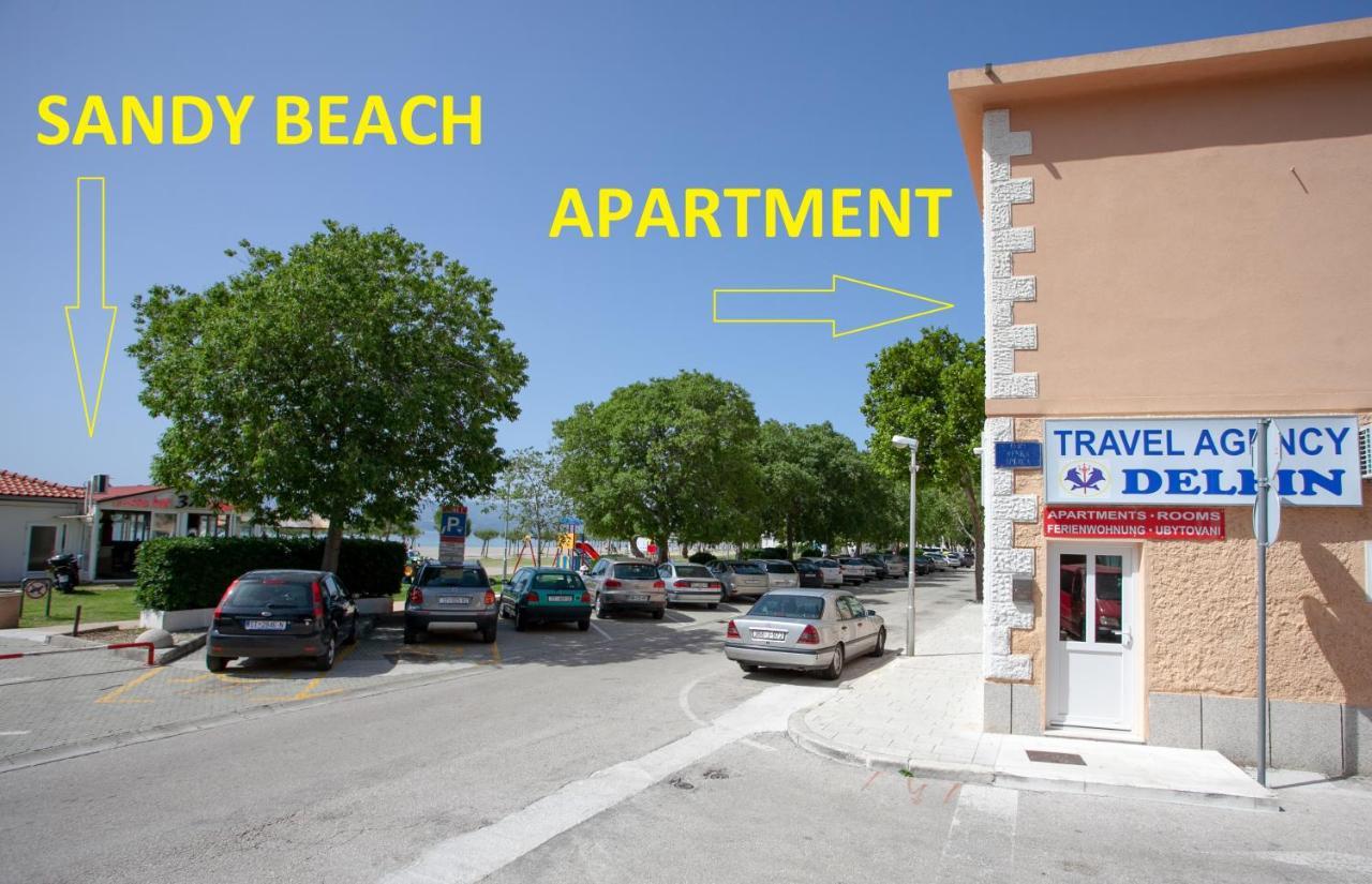 Ap Punta Next To Sandy Beach, Apartment With Garden Omiš Екстериор снимка